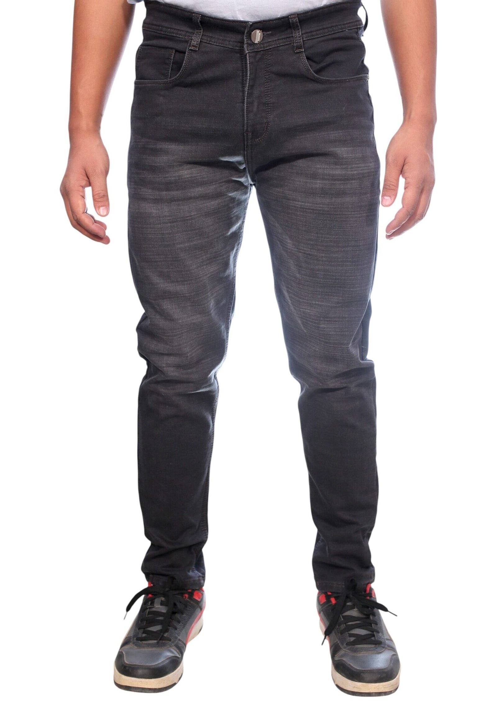 Slim Fit Black Washed Stretch Jeans