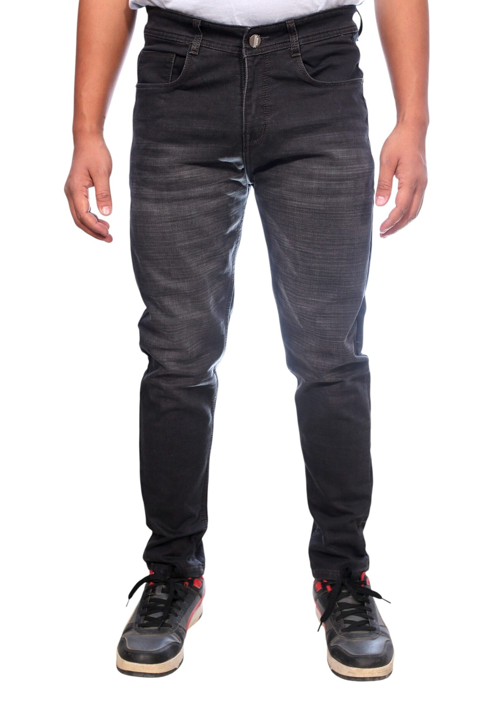 Slim Fit Deep Black Stretch Jeans